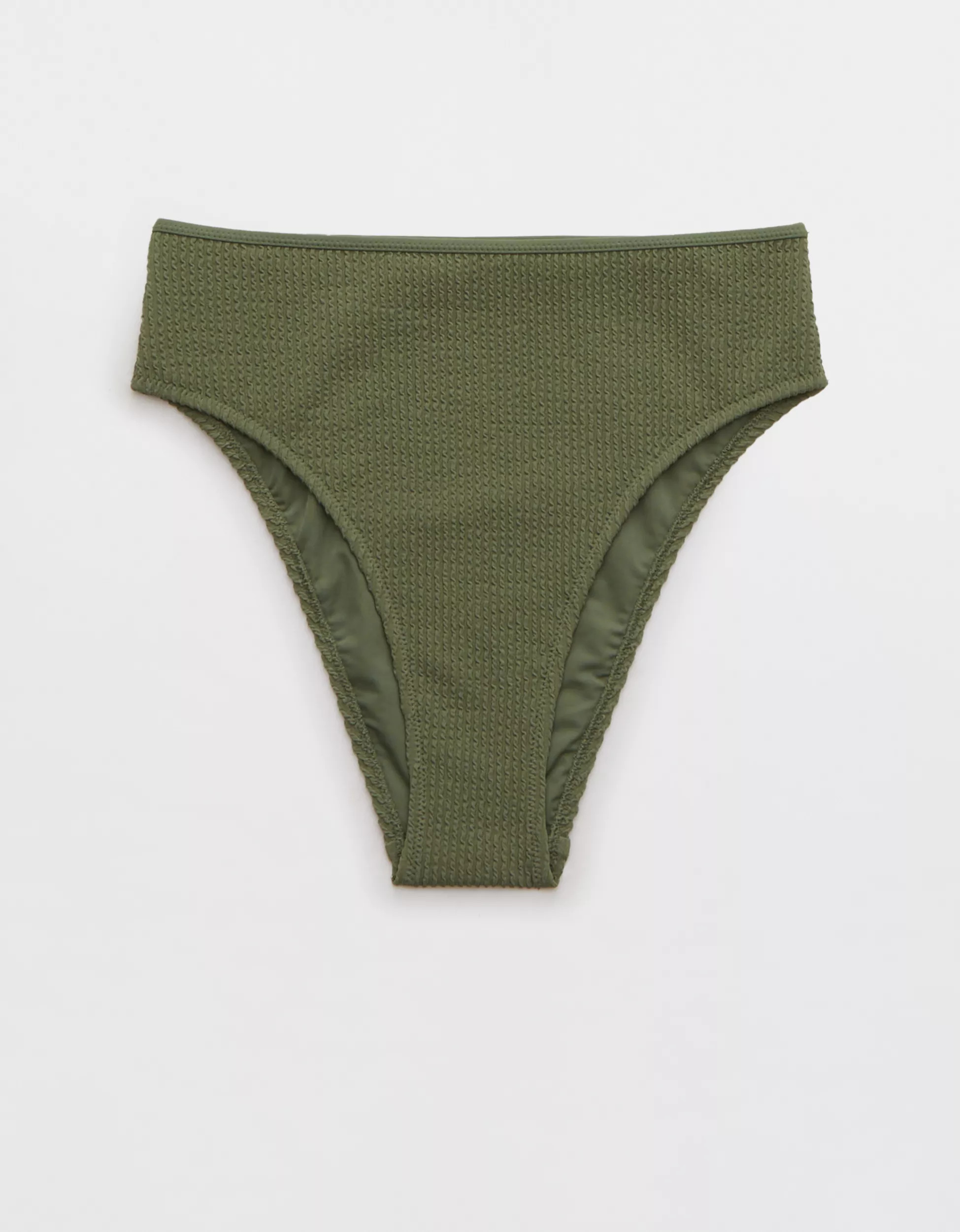 Aerie Crinkle High Cut Cheeky Bikini Bottom | Aerie