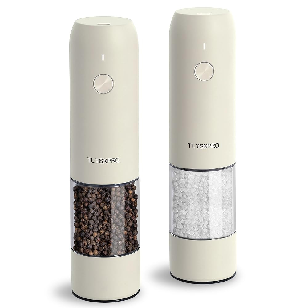 Electric Salt and Pepper Grinder Set, USB Rechargeable, Automatic Salt and Pepper Mill Grinder wi... | Amazon (US)