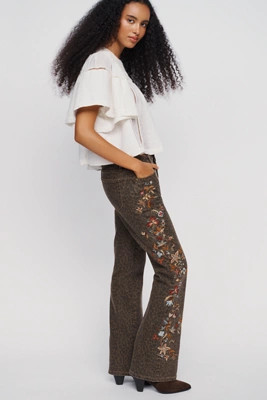 Driftwood Wyatt Mid-Rise Flare Jeans | Anthropologie (US)
