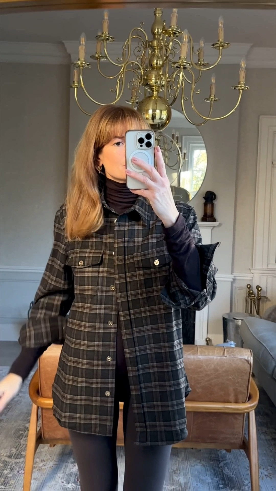 All the browns 🤎
Plaid flannel shirt size S
Espresso brown turtle neck top size M
Brown leggings size S Tall
Brown knee high boots 

#LTKuk #LTKautumn #LTKwinter