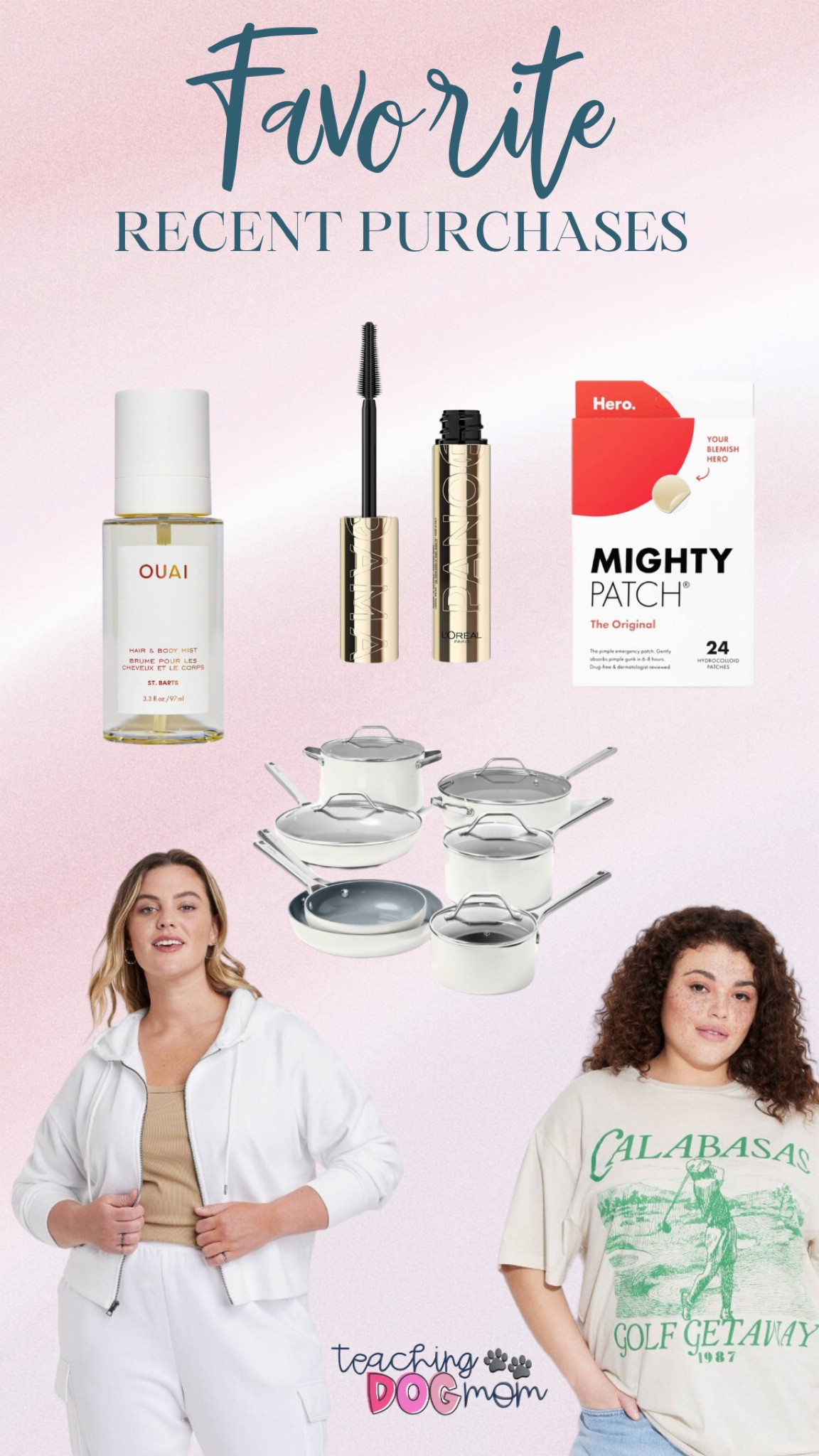 My favorite recent purchases! I’ve purchased and have been loving these items lately! I’ll add details below 🫶🏼

St Barts Hair and Body Mist // Sephora
L’Oreal Panorama Mascara // Target
Hero Might Patch // Target
Figmint Cookware // Target // Cream
Hoodie // Target // Size XXL
Graphic Tee // Target // Size up to 2X

#LTKBeauty #LTKMidsize #LTKFindsUnder50