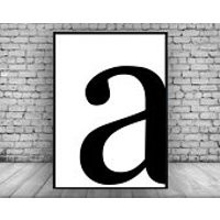 Monochrome Black White Personalised Letter Minimal Wall Print Wall Art Home Decor Interiror Design Poster Picture | Etsy (UK)