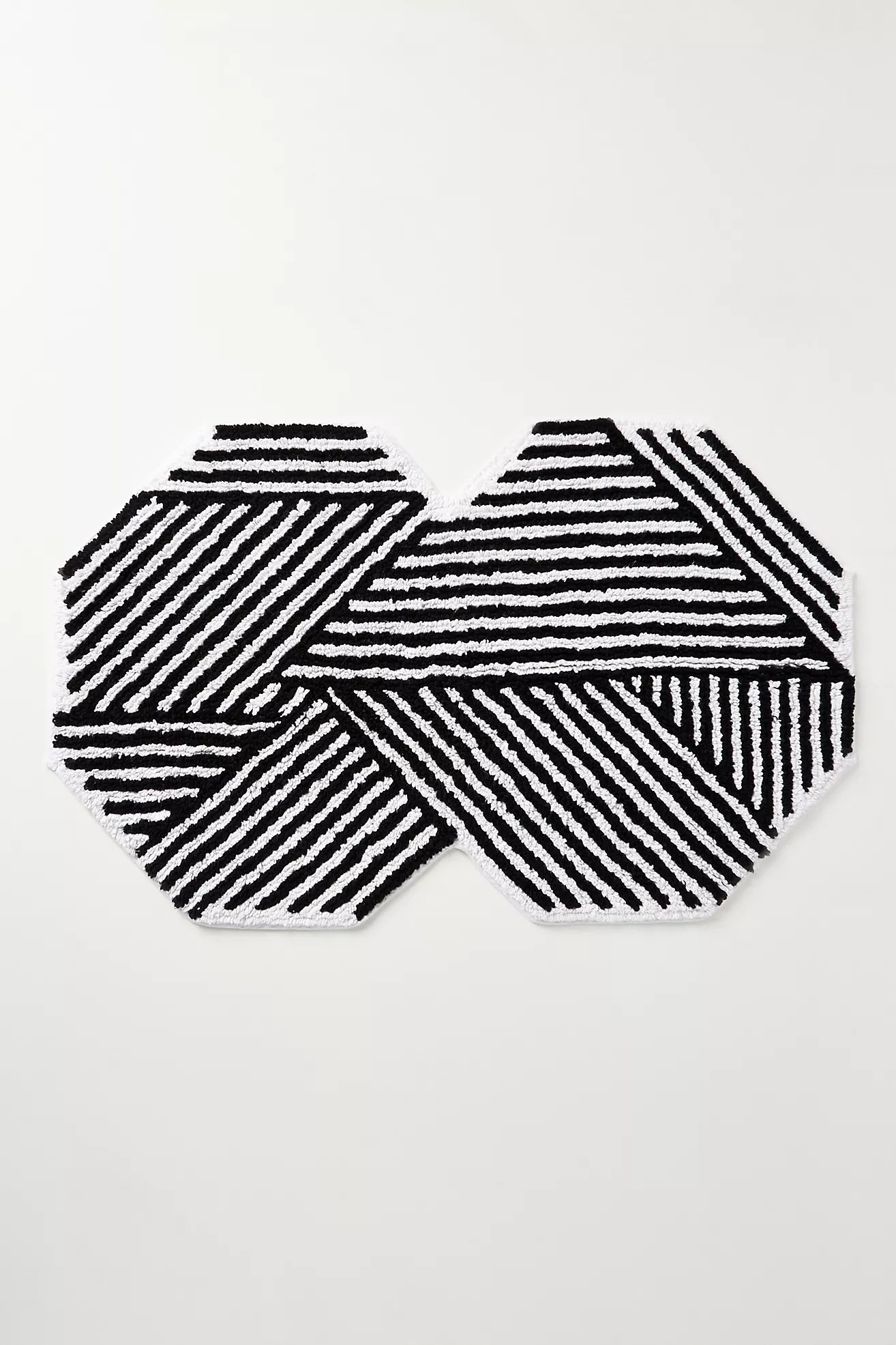 Tufted Stripe Illusion Bath Mat | Anthropologie (US)