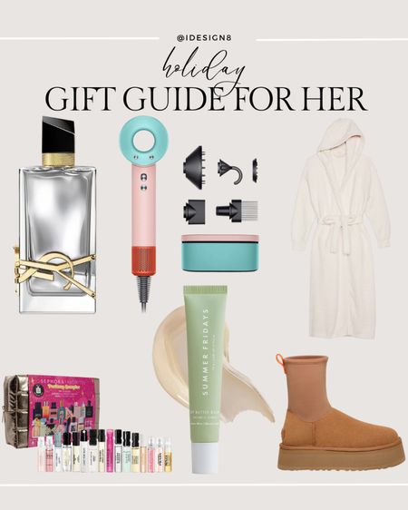 Holiday Gift Guide for Her from perfumes, hair tools, robes, and beauty. 

#LTKSeasonal #LTKHoliday #LTKGiftGuide