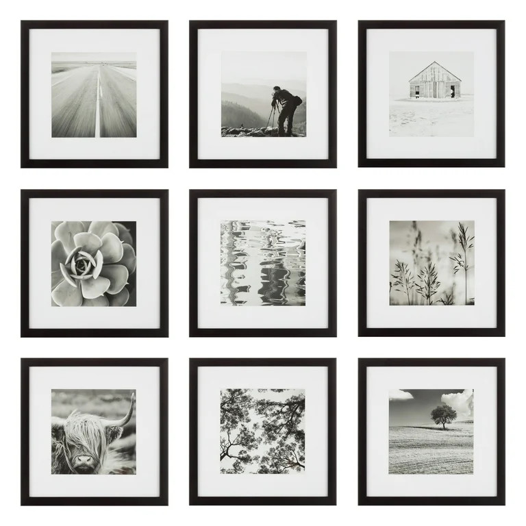 Instapoints 8 x 8 Black Gallery Wall Frame 9 Count | Walmart (US)