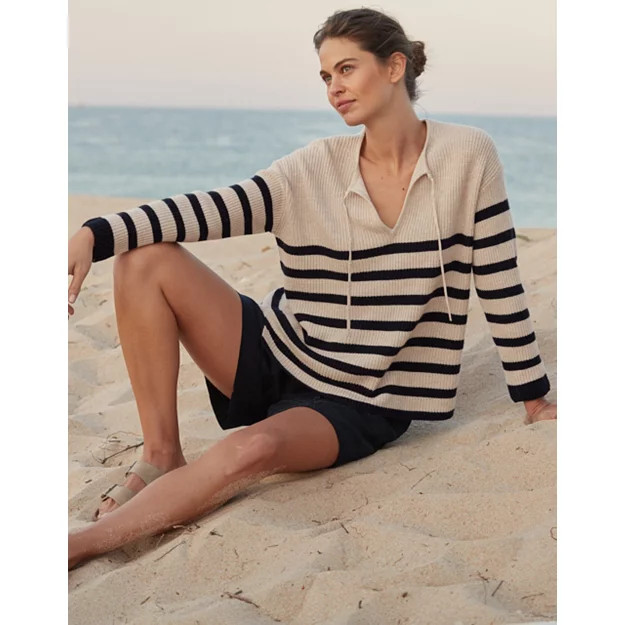 Tie-Neck Jumper with Cashmere | Jumpers & Cardigans | The  White Company | The White Company (UK)