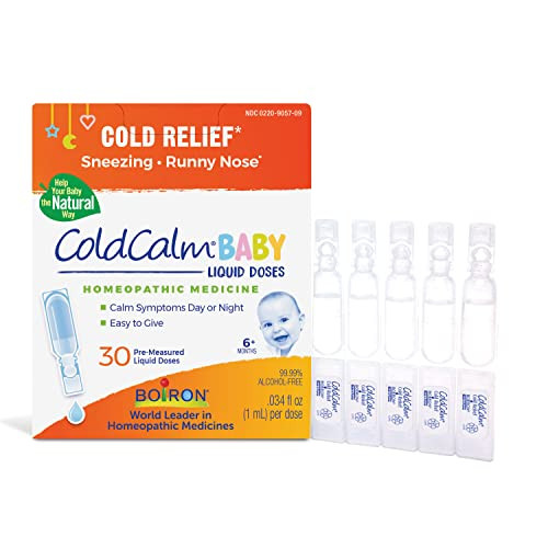 Boiron ColdCalm Baby Single-Use Drops for Relief from Cold Symptoms of Sneezing, Runny Nose, and Nasal Congestion - Sterile and Non-Drowsy Liquid Doses - 30 Count | Amazon (US)