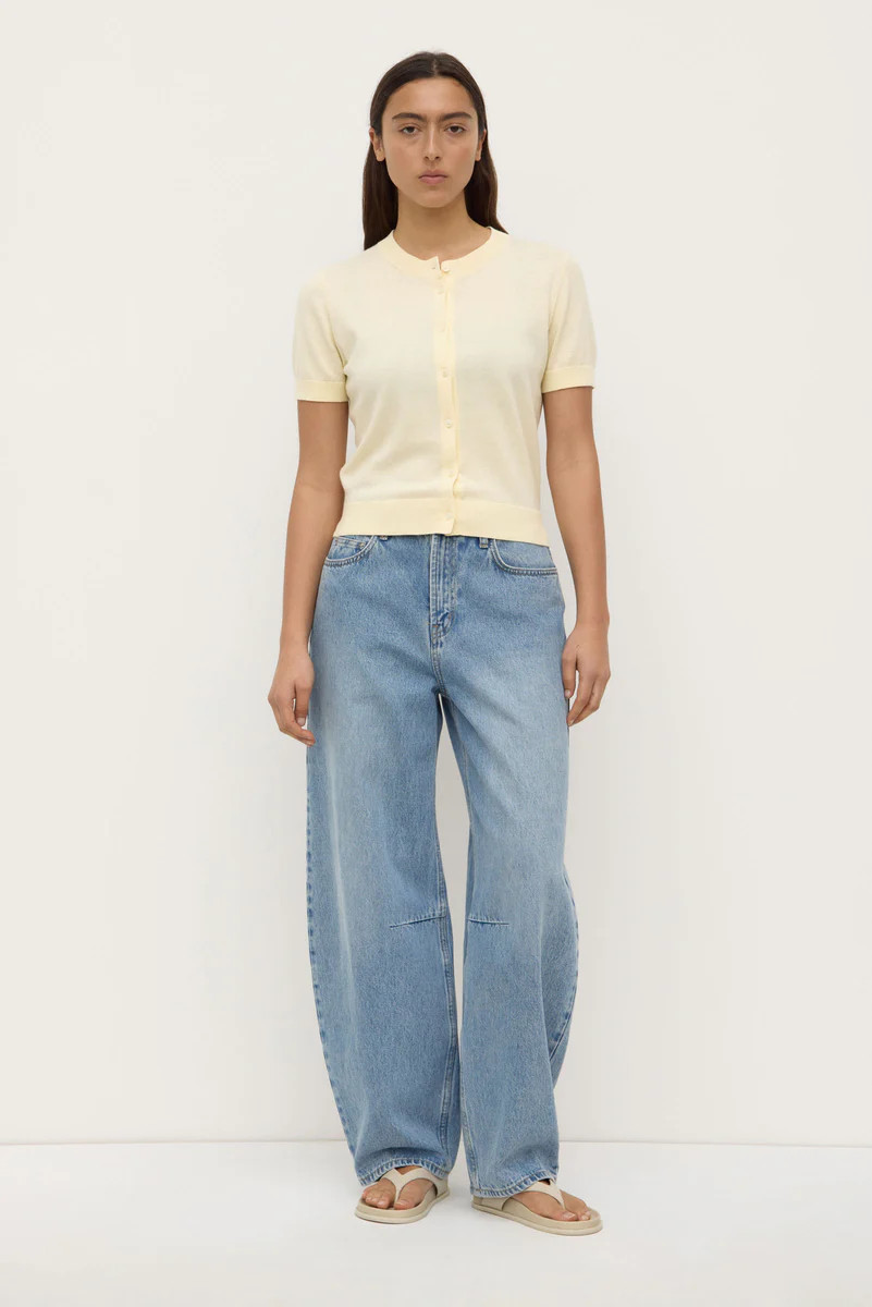 Semra Cotton Cashmere Short Sleeve Cardigan | Assembly Label (AU)