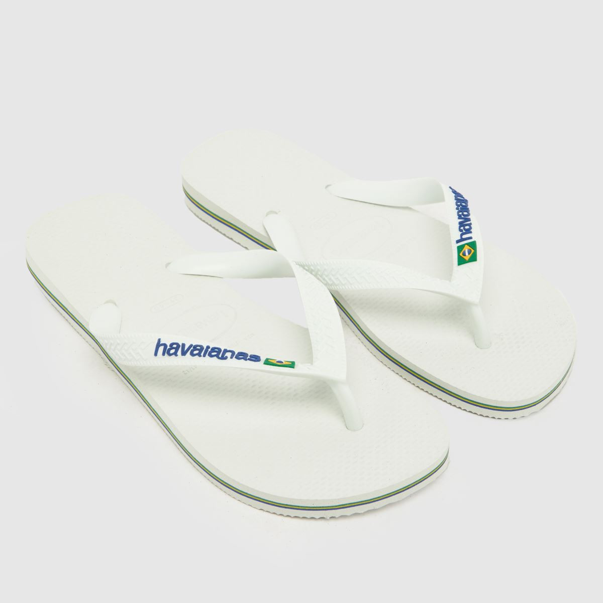 Womens White Havaianas Brasil Logo Sandals | schuh | Schuh