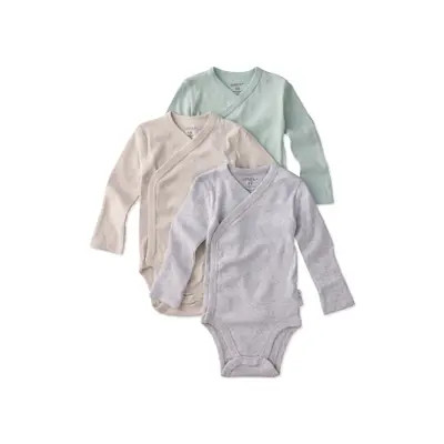 BUTTERBLU Sterling Side Snap Organic Cotton Assorted 3-Pack Bodysuits in Rawr-Some Check at Nordstrom, Size 0-3M | Nordstrom