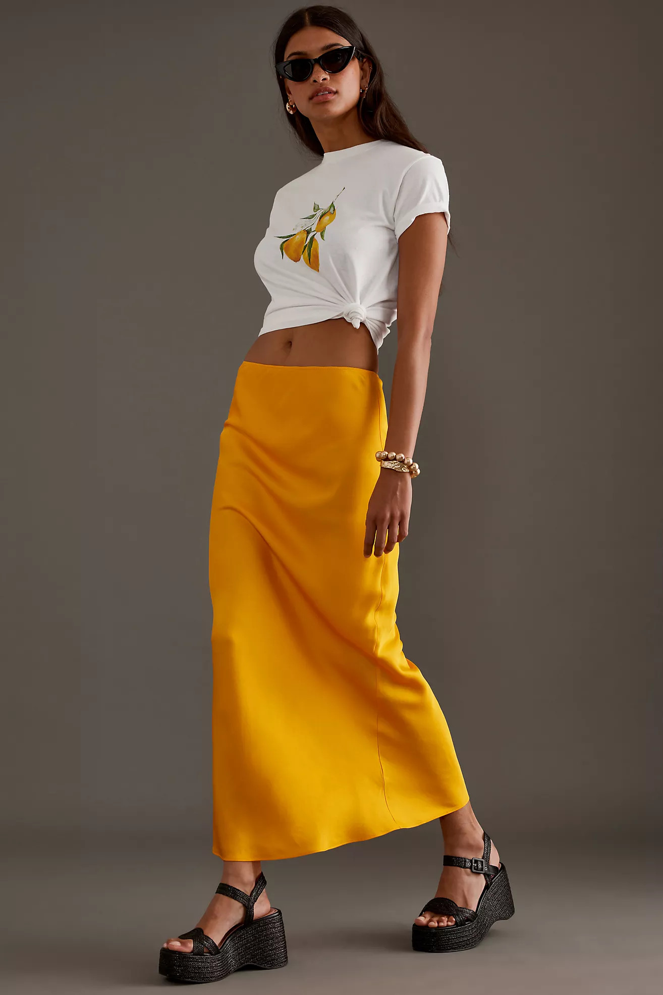 Satin Bias Maxi Slip Skirt | Anthropologie (UK)