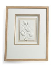 16x20 Flower With Linen And Light Brown Frame | TJ Maxx
