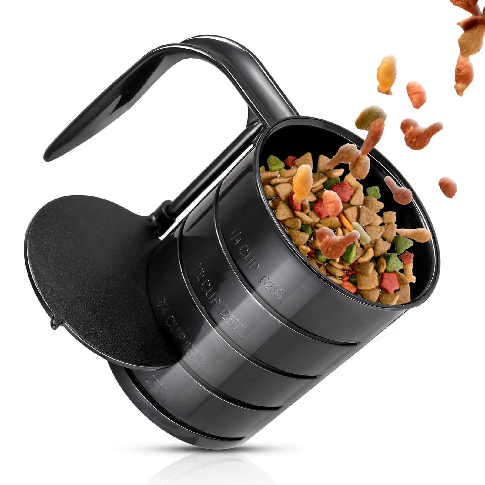 Pet Food Scoop, Dog Food Cups, Plastic Food Scoop with Measuring Lines, (Includes 1 C, 3/4 C, 1/2... | Amazon (US)