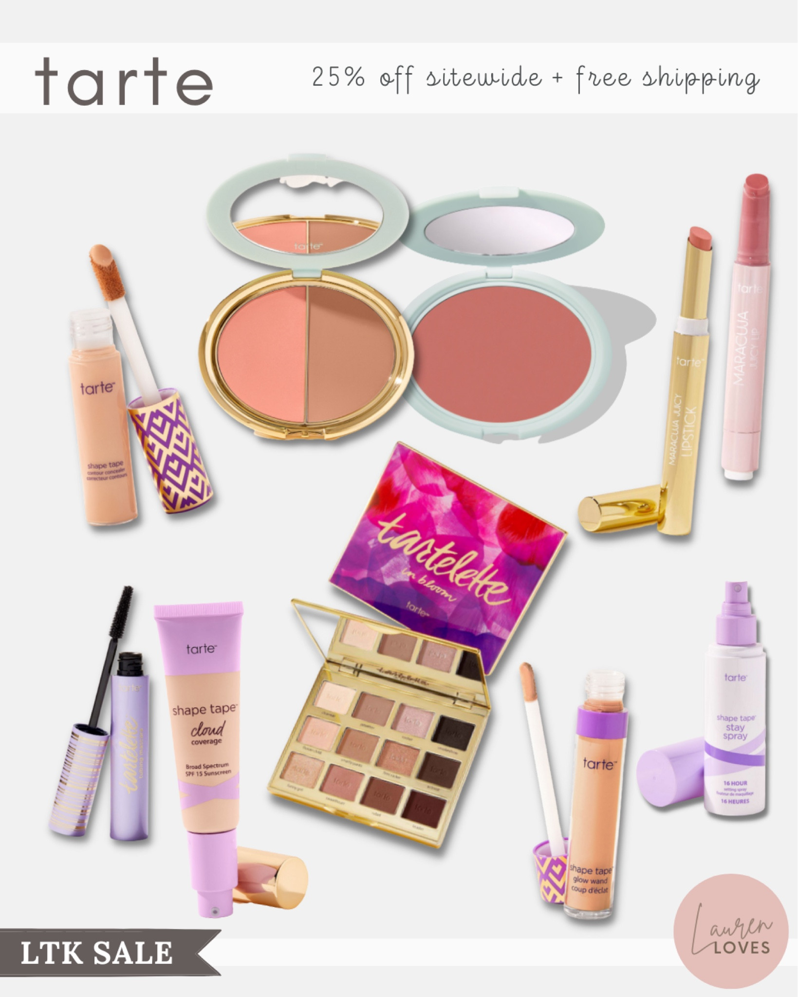 25% off sitewide + free shipping at Tarte Cosmetics 9/18 - 9/20

#LTKSale