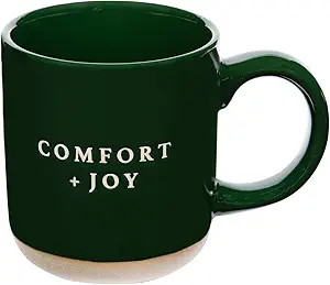 Sweet Water Decor Comfort & Joy Mug Holiday Mug | Green Stoneware Christmas Mug | Microwave & Dis... | Amazon (US)