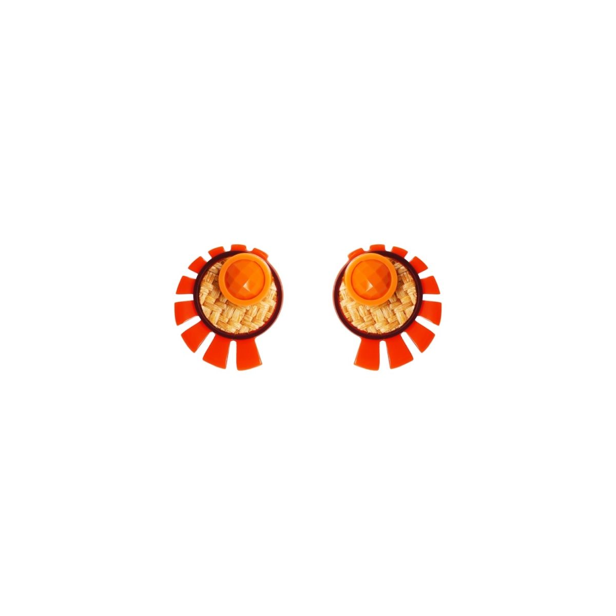 Acrylic Handmade Earring Sun Light Orange | Wolf & Badger (US)