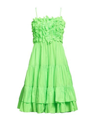 Msgm Woman Midi dress Lime green Size 4 Polyester | YOOX (US)