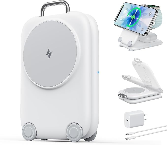 Fast Magnetic Wireless Charging Station for Apple Devices, PaktVault 3 in 1 MagSafe Charger Stand... | Amazon (US)