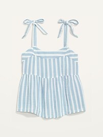 Tie-Shoulder Striped Smocked Babydoll Cami Swing Blouse for Women | Old Navy (US)
