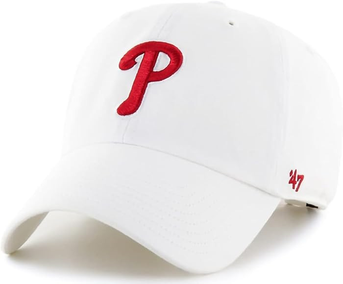 Amazon.com: 47 MLB White Team Color Primary Logo Clean Up Adjustable Strap Hat Cap, Adult One Siz... | Amazon (US)