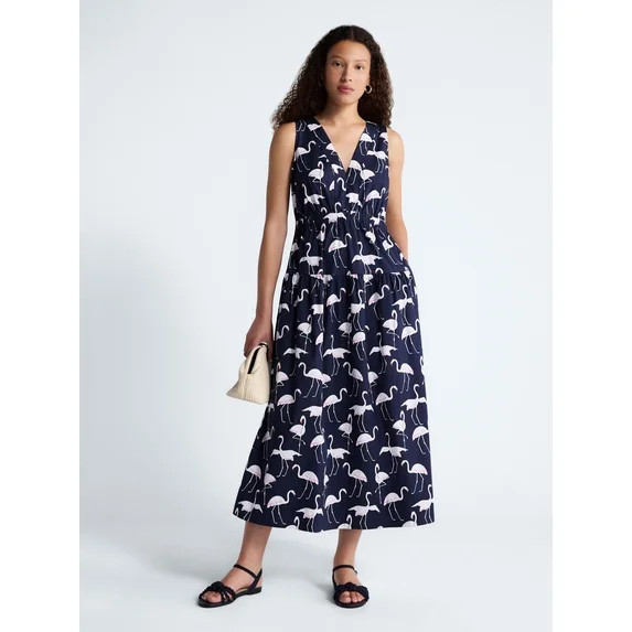 Free Assembly Women's Sleeveless V-Neck Maxi Dress, Sizes XS-XXL | Walmart (US)