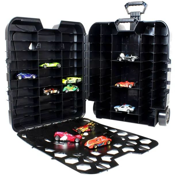 Hot Wheels 110 Plastic Car Carrying Case Playsets, Fits Most Brand 1:64th Scale Cars, for Ages 3+ | Walmart (US)