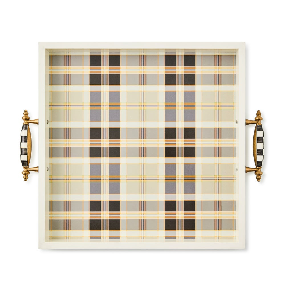 Mocha Tartan Serving Tray | MacKenzie-Childs