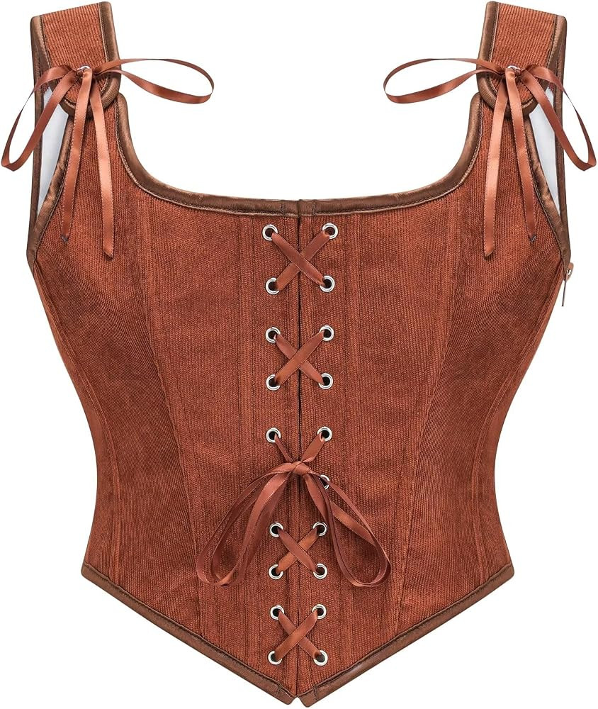 Bodysuit Shapewear Corset Tops for Women Going Out Sexy Palace Bustier Lace Up underbust Lingerie... | Amazon (US)