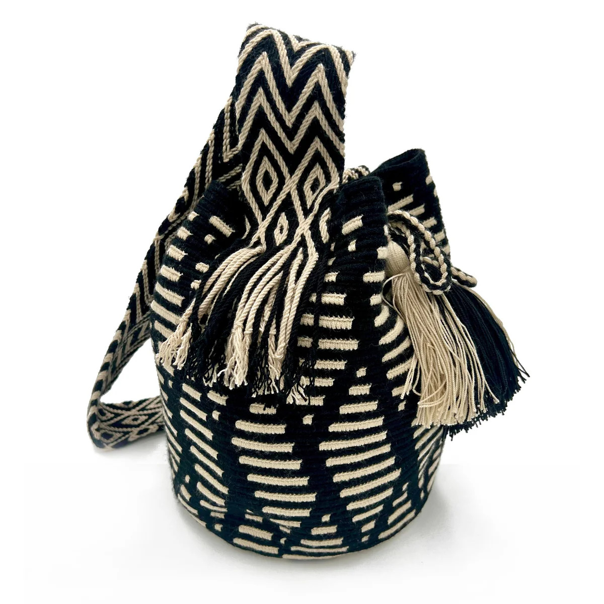Wayuu Mochila Bag, Neutral | Bolsa Nova Handbags