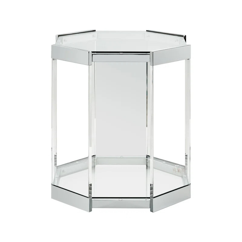 Hysell Glass Drum End Table | Wayfair North America