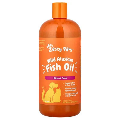 Zesty Paws, Wild Alaskan Fish Oil, For Dogs & Cats, All Ages, 32 fl oz (946 ml) | iHerb
