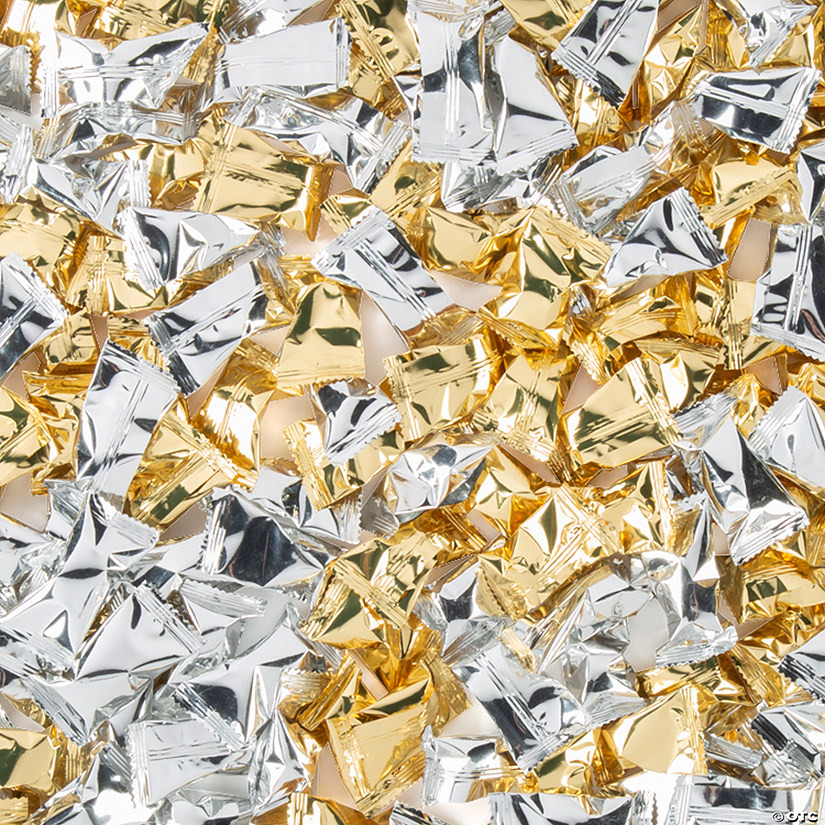 28 oz. Silver & Gold Wrapped Buttermint Assortment - 216 Pc. | Oriental Trading Company