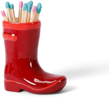 Wellington Match Holder, home decor ceramic match holder, Wellington boot match holder, with stri... | Amazon (US)