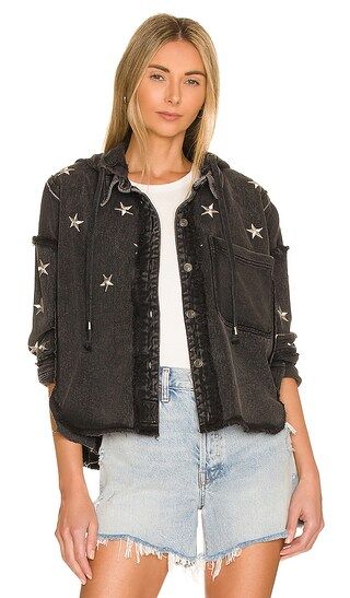 x We The Free Beyond The Stars Denim Jacket in Black Combo | Revolve Clothing (Global)