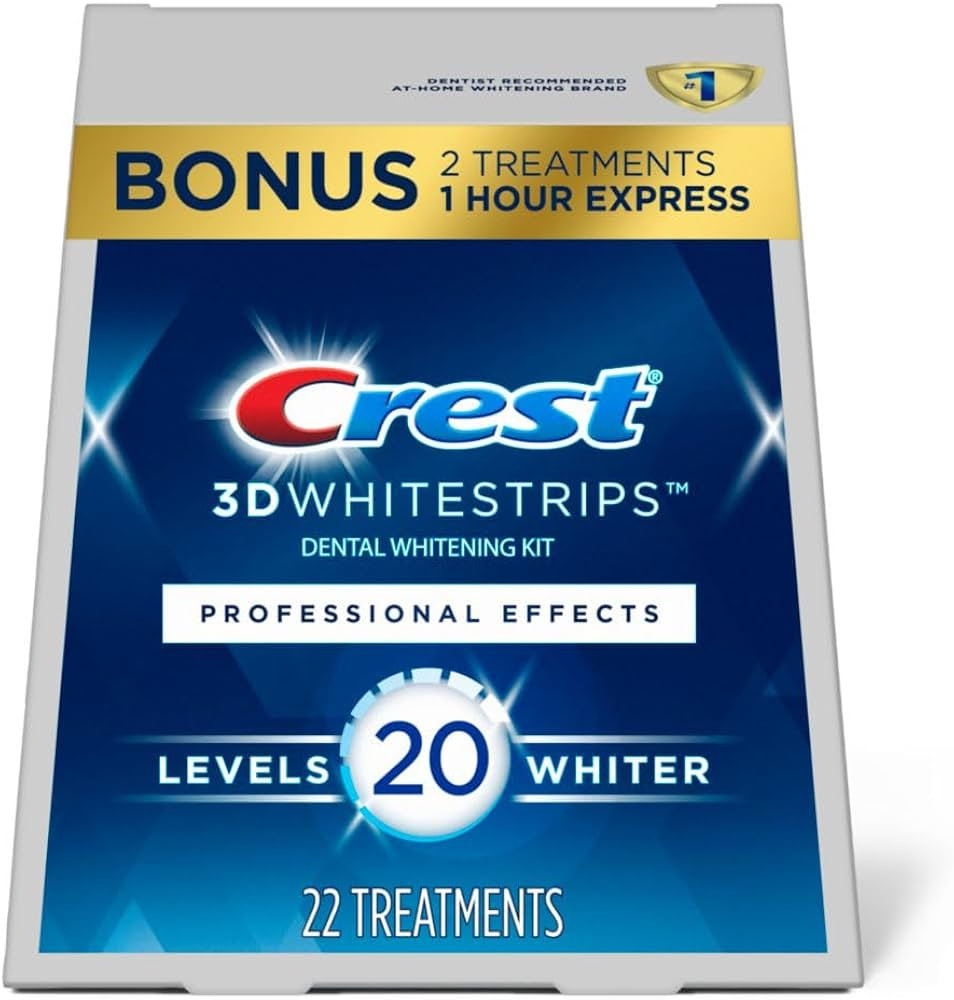 Crest 3D Whitestrips Professional Effects, Whitestrip 3D White, Teeth Whitening Strip Kit, 44 Str... | Amazon (US)