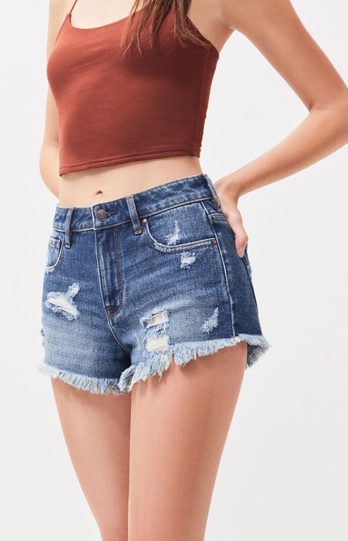 PacSun Emmy High Rise Denim Festival Shorts | PacSun