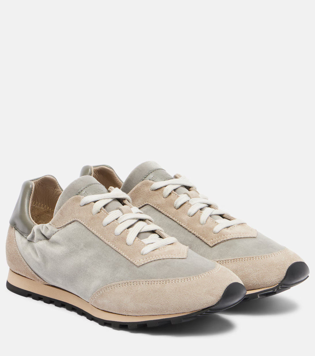 Slim Runner velvet and suede sneakers | Mytheresa (US/CA)