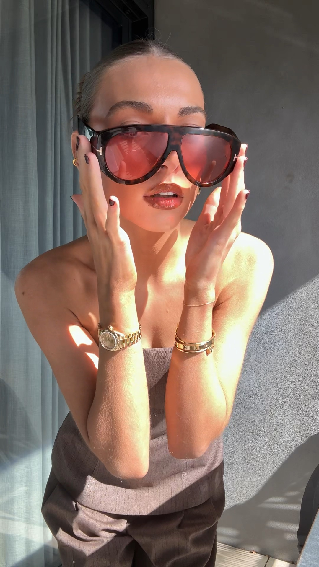 A girly pop suit 💅🏼🍸 #set #strapless #office 