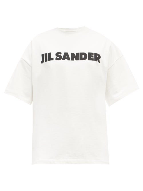 Jil Sander - Logo-print Cotton-jersey T-shirt - Mens - White - S | Matches (US)