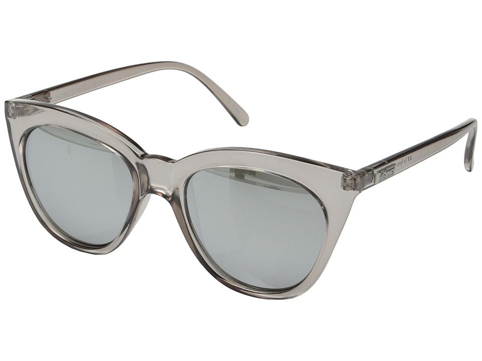 Le Specs - Halfmoon Magic (Stone/Smoke Mono/Silver Mirror) Fashion Sunglasses | Zappos