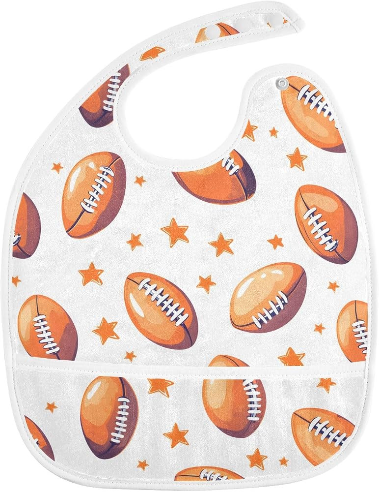Rugby Star Football Baby Bibs for Eating Food Feeding Waterproof Toddler Bib Apron Boys Girls Sof... | Amazon (US)