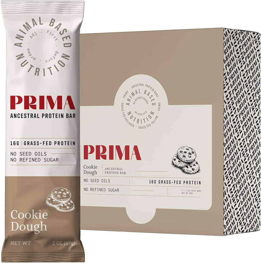 Prima Ancestral Protein Bar – Clean Grass Fed Protein Bar with Whey, Collagen, Honey, and Cocon... | Amazon (US)