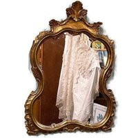 Ornate Rococo Mirror, Vintage Gold Wall Hollywood Regency, Shabby Chic Decor, Hanging, Scroll Design | Etsy (US)