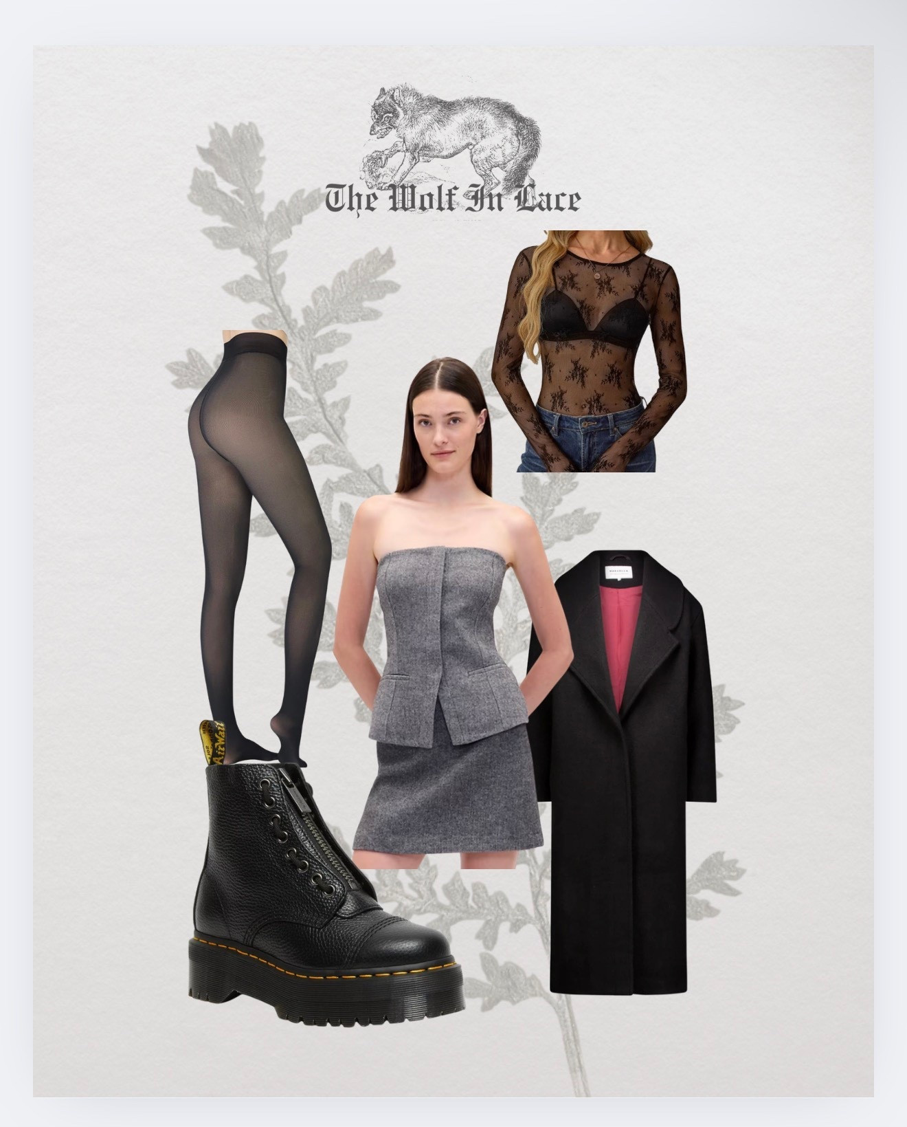 Gothic Winter Style! Use code THEWOLFINLACE006 for 10% off  Marcella NY 🕯️#winter #gothicstyle