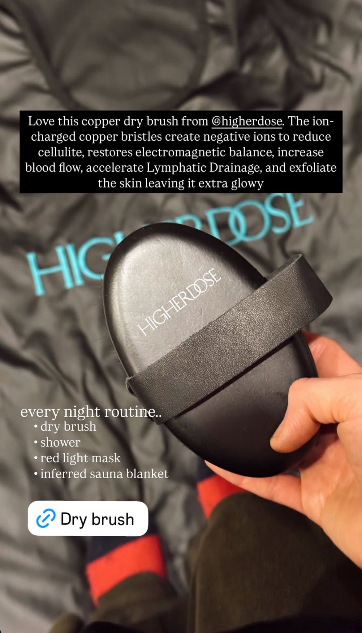 every night routine..
• dry brush
• shower
• red light mask
• inferred sauna blanket

#LTKFindsUnder100 #LTKBeauty