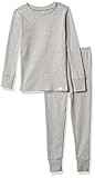 HonestBaby Baby Kids Organic Cotton 2-Piece Snug Fit Pajama Set, Gray Heather, 5T | Amazon (US)