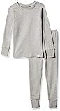 HonestBaby Baby Kids Organic Cotton 2-Piece Snug Fit Pajama Set, Gray Heather, 5T | Amazon (US)