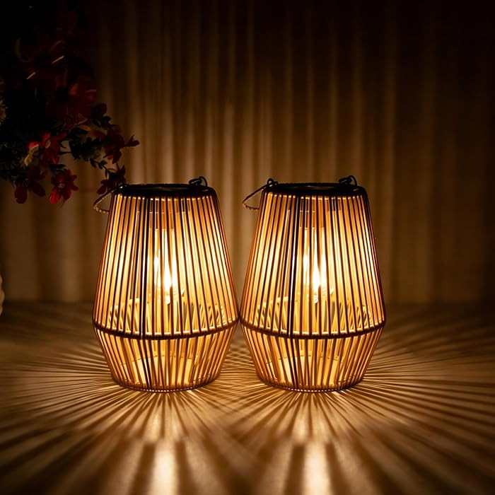 Solar Lanterns Outdoor Waterproof, Hanging Solar Lanterns Outdoor Gifts for Women Mom Grandma LED... | Amazon (US)