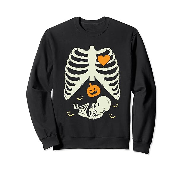 Baby Skeleton Pregnancy Outfit Gift for Mom Funny Halloween Sweatshirt | Amazon (US)
