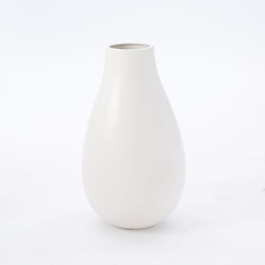 Oversized Pure White Ceramic Vases | West Elm (US)